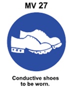 MV27 - Conductive shoes to be worn