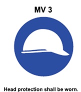 MV3 - Head protection shall be worn