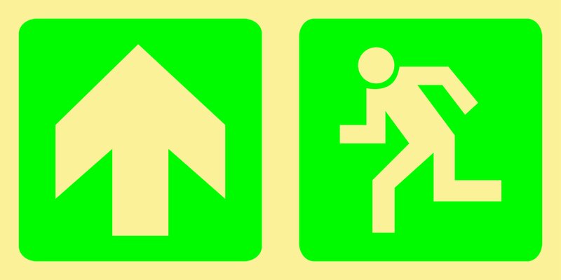 E10 - Running man with arrow (up)