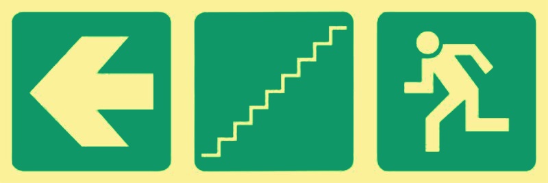 E17 - Stairs down with arrow (left)