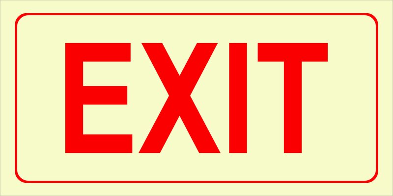 E6 RED - EXIT (red)