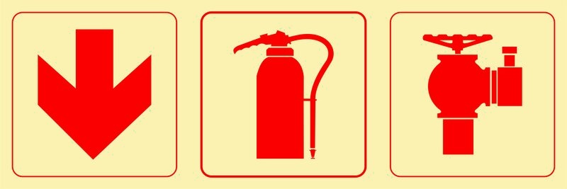 F10 - Arrow down + extinguisher + hydrant