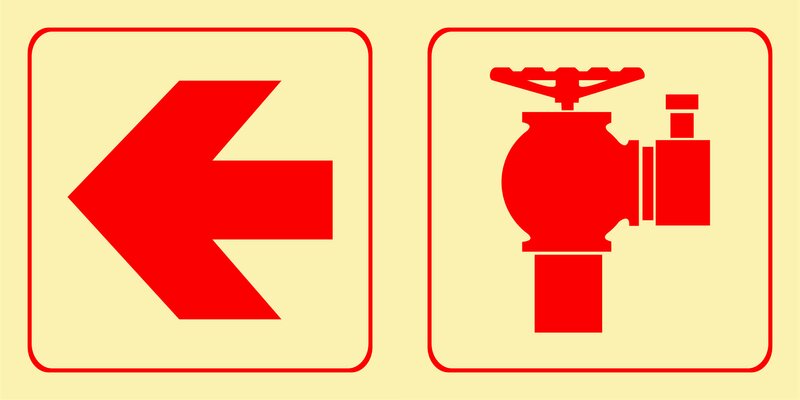 F18 - Hydrant + arrow left