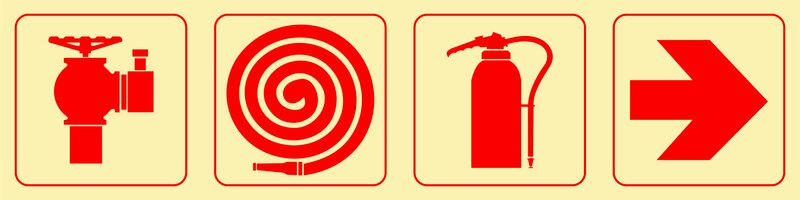F3 - Extinguisher + hose reel + bell + arrow right