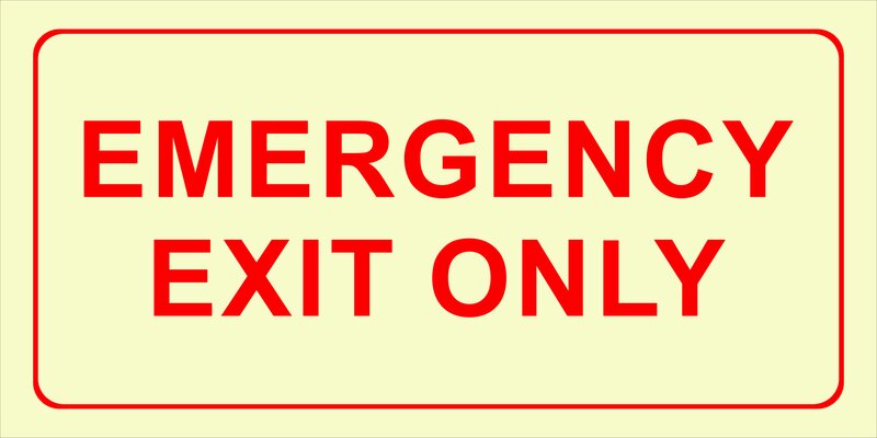 F41 - Emergency exit only