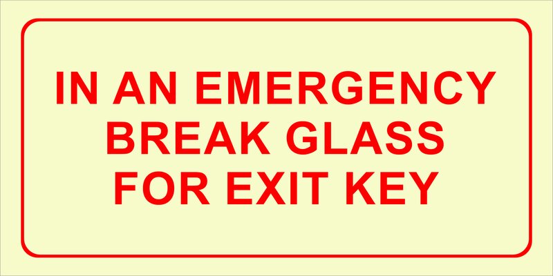 F43 - In an emergency break glass for exit key