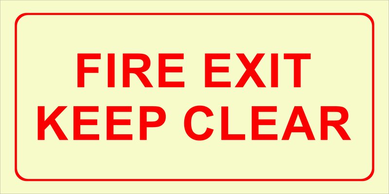 F45 - Fire exit keep clear