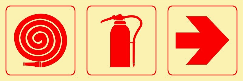 F6 - Hose reel + extinguisher + arrow right