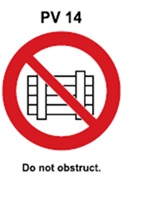 PV14 - Do not obstruct