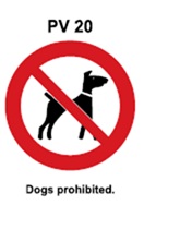 PV20 - Dogs prohibited