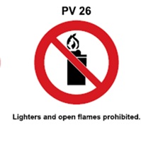 PV26 - Lighters and open flames prohibited