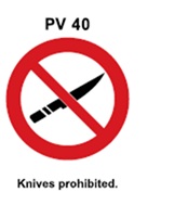 PV40 - Knives prohibited