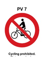 PV7 - Cycling prohibited