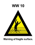 WW10 - Warning of fragile surface