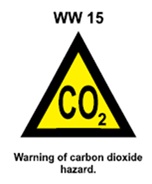 WW15 - Warning of carbon dioxide hazard