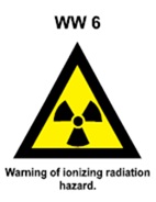 WW6 - Warning of ionizing radiation hazard