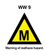 WW9 - Warning of methane hazard